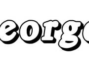 Coloriage Pr&eacute;nom Georget