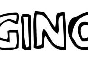 Coloriage Pr&eacute;nom Gino