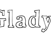 Coloriage Pr&eacute;nom Gladys
