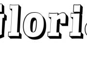 Coloriage Pr&eacute;nom Gloria