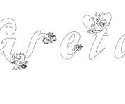 Coloriage Pr&eacute;nom Greta