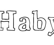 Coloriage Pr&eacute;nom Haby