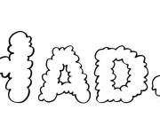 Coloriage Pr&eacute;nom Hadj