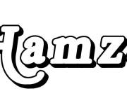 Coloriage Pr&eacute;nom Hamza