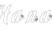 Coloriage Pr&eacute;nom Hanae