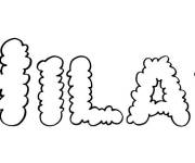 Coloriage Pr&eacute;nom Hilal