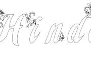 Coloriage Pr&eacute;nom Hinde