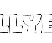 Coloriage Pr&eacute;nom Illyes