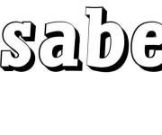 Coloriage Pr&eacute;nom Isabel