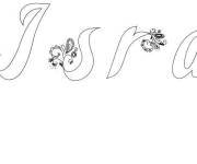 Coloriage Pr&eacute;nom Isra