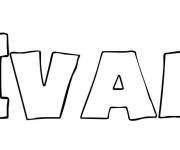 Coloriage Pr&eacute;nom Ivan