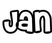 Coloriage Pr&eacute;nom Jan