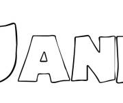 Coloriage Pr&eacute;nom Jane