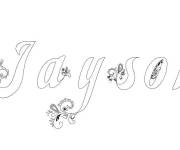 Coloriage Pr&eacute;nom Jayson