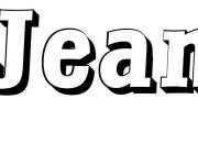 Coloriage Pr&eacute;nom Jean