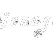 Coloriage Pr&eacute;nom Jenaye