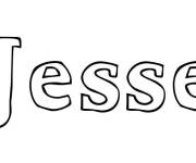Coloriage Pr&eacute;nom Jesse