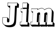 Coloriage Pr&eacute;nom Jim