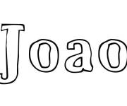 Coloriage Pr&eacute;nom Joao