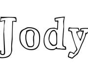 Coloriage Pr&eacute;nom Jody