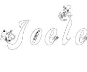 Coloriage Pr&eacute;nom Joele