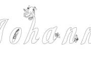 Coloriage Pr&eacute;nom Johanne