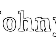 Coloriage Pr&eacute;nom Johny