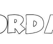 Coloriage pr&eacute;nom Jordan