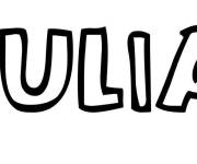 Coloriage Pr&eacute;nom Julia