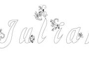 Coloriage Pr&eacute;nom Julian