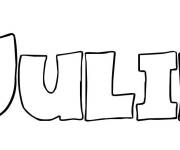 Coloriage Pr&eacute;nom Julie