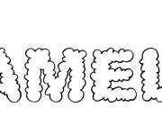 Coloriage Pr&eacute;nom Kamelia