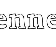 Coloriage Pr&eacute;nom Kenneth