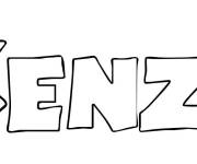 Coloriage Pr&eacute;nom Kenzy