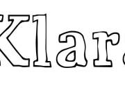 Coloriage Pr&eacute;nom Klara