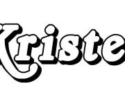 Coloriage Pr&eacute;nom Kristel