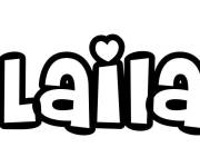 Coloriage Pr&eacute;nom Laila