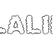 Coloriage Pr&eacute;nom Lalie