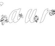 Coloriage Pr&eacute;nom Laura