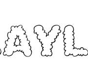 Coloriage Pr&eacute;nom Layla