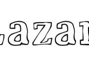 Coloriage Pr&eacute;nom Lazare
