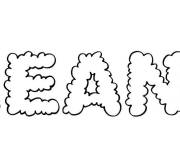 Coloriage Pr&eacute;nom Leane