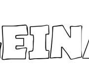 Coloriage Pr&eacute;nom Leina