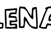 Coloriage Pr&eacute;nom Lena