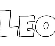 Coloriage Pr&eacute;nom Leo
