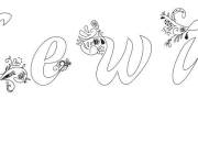 Coloriage Pr&eacute;nom Lewis