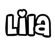 Coloriage Pr&eacute;nom Lila