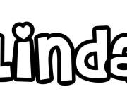 Coloriage Pr&eacute;nom Linda