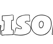 Coloriage Pr&eacute;nom Lison