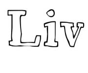 Coloriage Pr&eacute;nom Liv